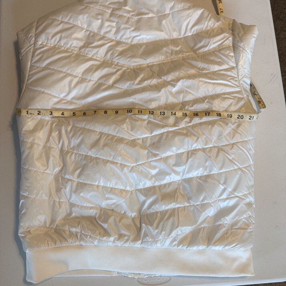 Stone Falcon Quilted Puffer Jacket, Full Zip, White, Large - Picture 10 of 13